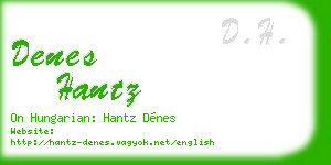 denes hantz business card